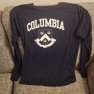 New - Columbia University Long Sleeve Shirt Size S Blue